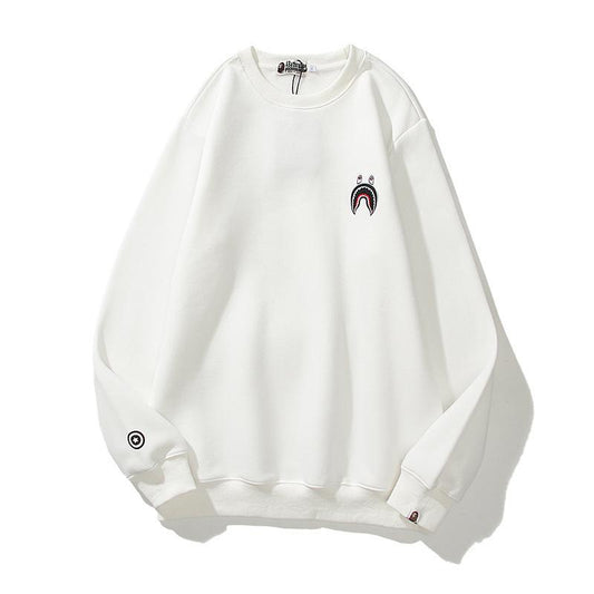 Bathing Ape Sweatshirts Winter Men and Women Shark Logo Print round-Neck Pullover